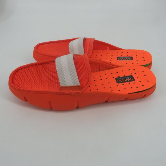 Swims Unisex Orange Lightweight Slip On Slides Loafer Men Size 7 New $148 - Picture 3 of 8